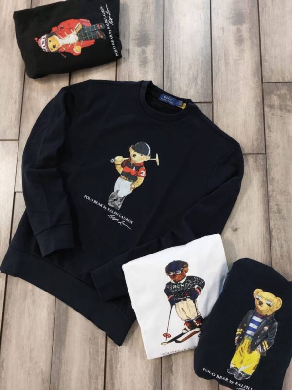 Ralph Laure n Navy Premium Imported Heavy Cotton Fleece 380 GSM Teddy Edition Sweatshirt 3279
