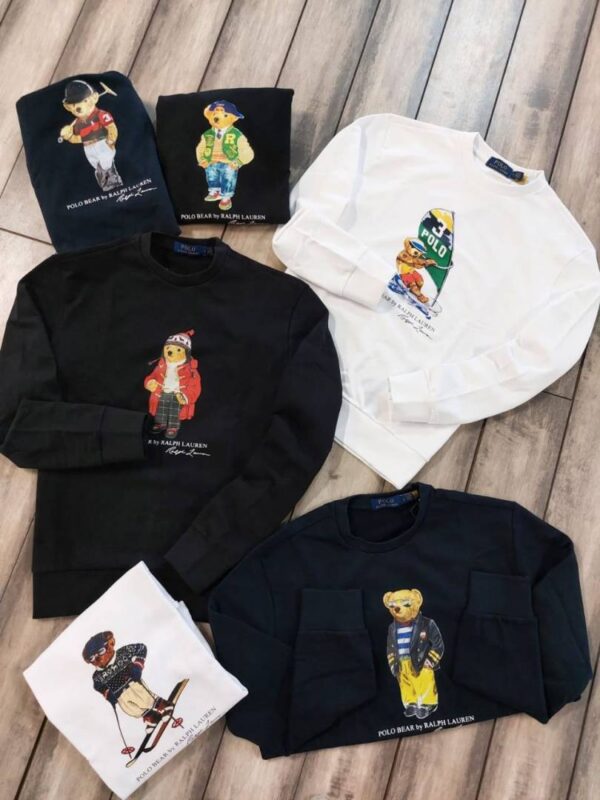 Ralph Laure n Navy Premium Imported Heavy Cotton Fleece 380 GSM Teddy Edition Sweatshirt 3279